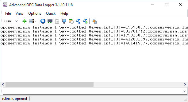 Click to view Advanced OPC Data Logger 3.10.1.417 screenshot