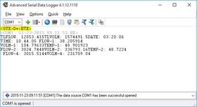 Serial Port Spy data view