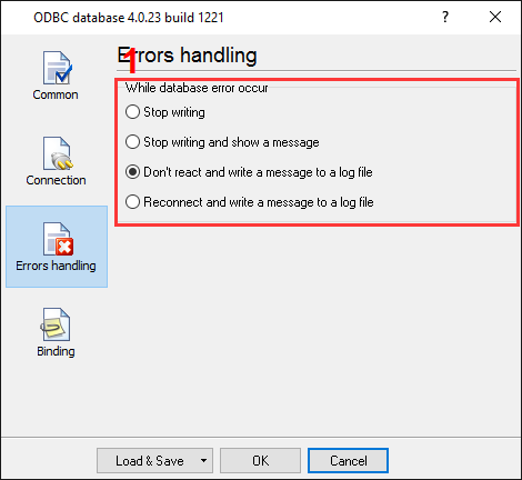 Export to MS Access. ODBC database data logger. Error handling