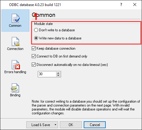 Export to MS Access. ODBC database. Enabling connection.
