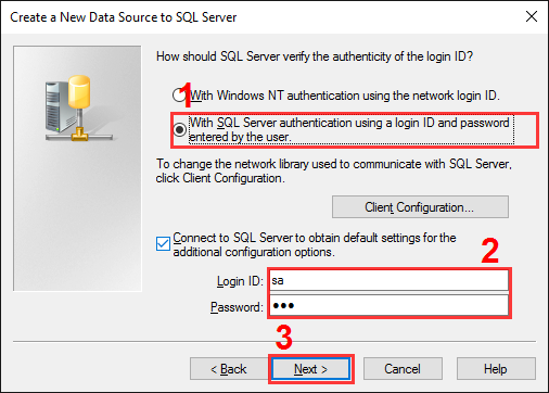 The SQL Server alias setup. Step #3