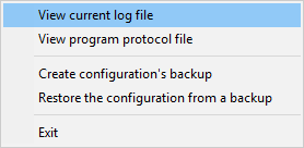 File menu item File menu item