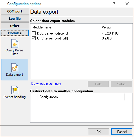 Activating data export plugins Activating data export plugins
