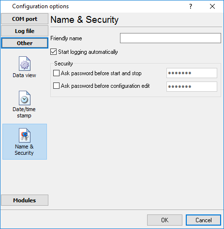 Name and security Name and security