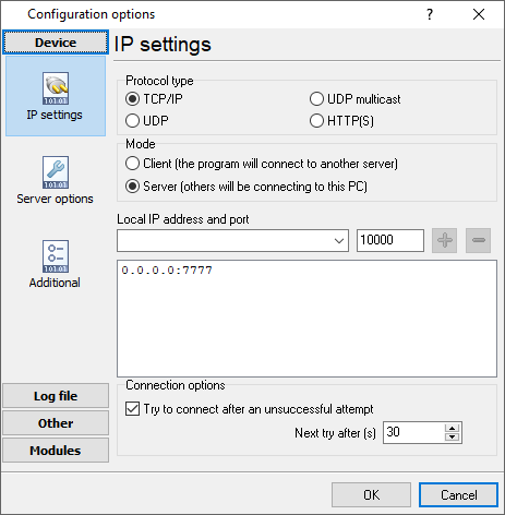 tcpipsrc-settings