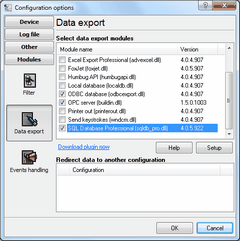 Data export plugins for USB HID Logger