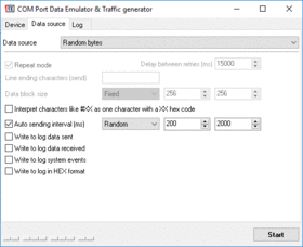 Data source. Random bytes