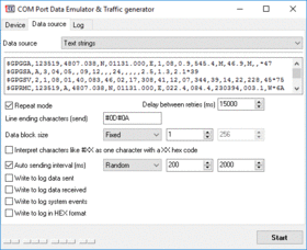 Data source. Text strings