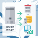 Log OPC DA, UA, HDA, AE data to SQL or Excel
