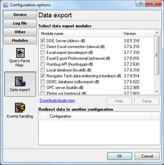 Data export plug-ins for Gps Tracker Data logger
