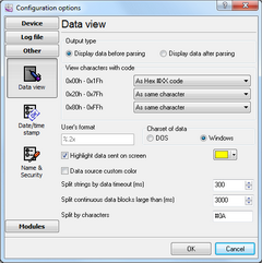 Configuring the format of data