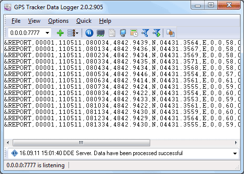 Gps Tracker Data Logger Main Window