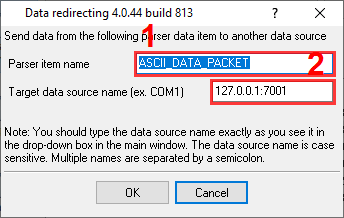 GPS tracker. Configuring the Data redirecting plugin.