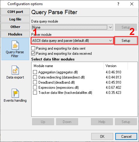 Selecting a parser for SMS from the GPS tracker