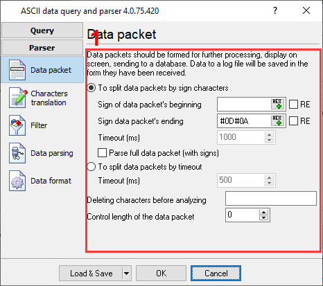 Configuring the parser