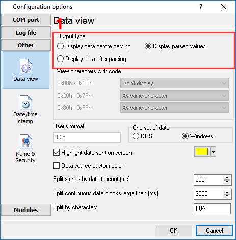 Data output mode