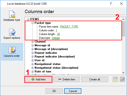 The list of exported variables