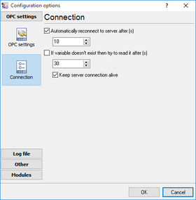 OPC Connection Settings