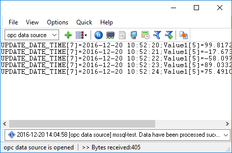 OPC Logger Data