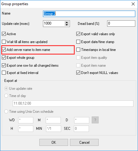 Group options