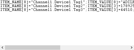 OPC Logger data example