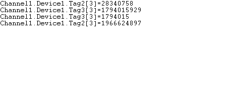 OPC Logger data example