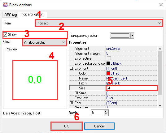 Fig. 30. Indicator parameters Fig. 30. Indicator parameters