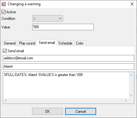 Fig. 14. Email settings. Fig. 14. Email settings.