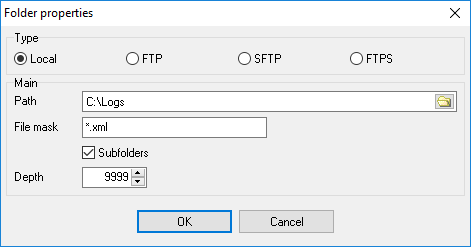 Folder properties Folder properties