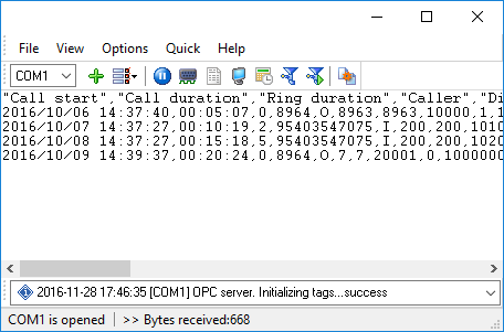 Main program window Main program window