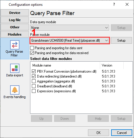 Grandstream data parser