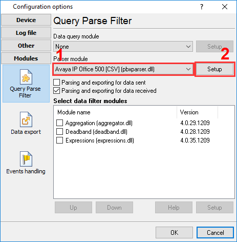 Selecting a parser