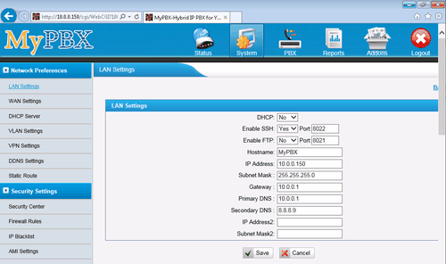 LAN Settings