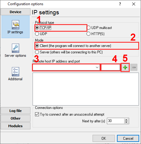 TCP Client Mode - Aastra Intelligate