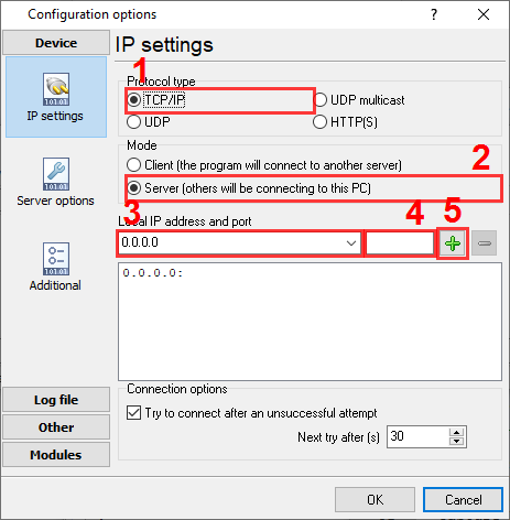 TCP Server Mode for AudioCodes VoIP Gateway