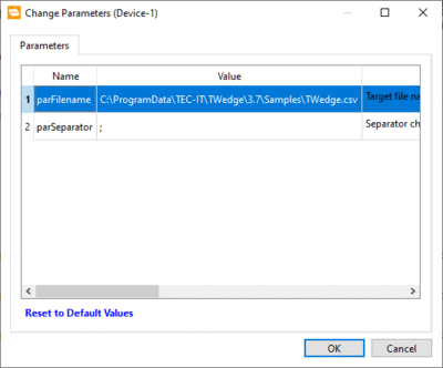 CSV export action in TWedge