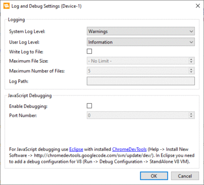 TWedge's debug log