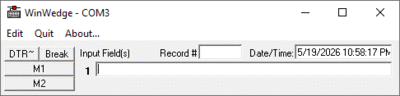 WinWedge main window in work mode
