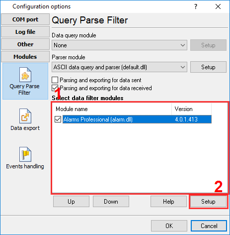 Selecting the parser plugin