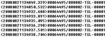 Barcode scanner data logger. Result