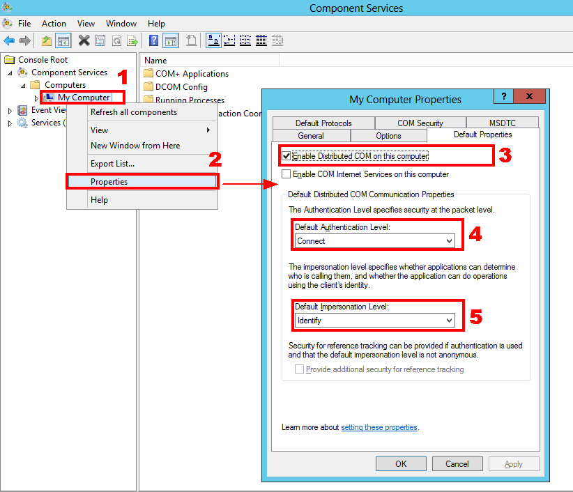 Dcom Configuration Dcomcnfg On Windows 8 Windows Server 12