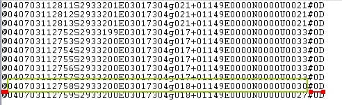 GPS data logger. Data received.