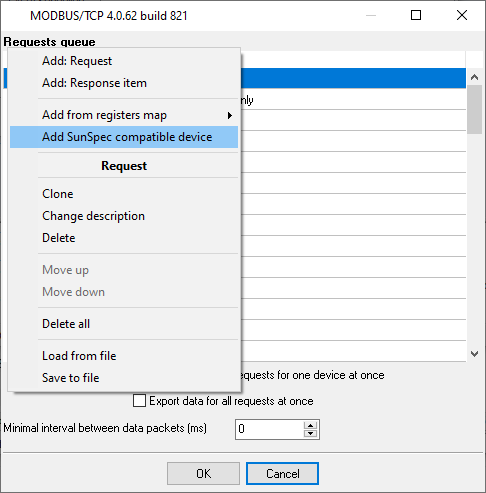 Adding a MODBUS device