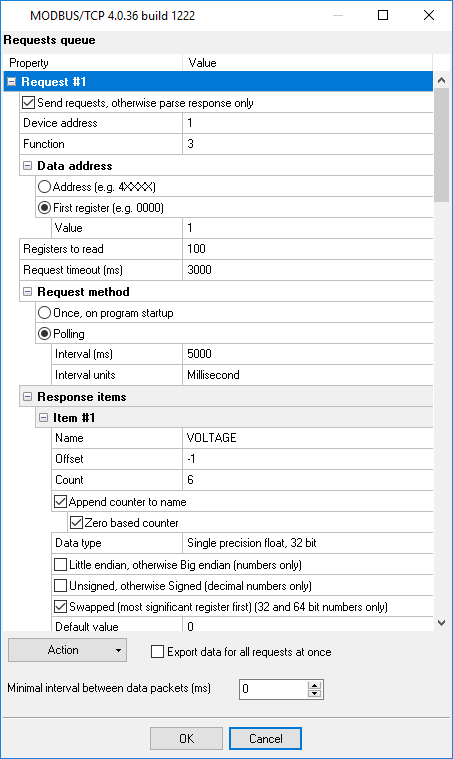 MODBUS/TCP queue