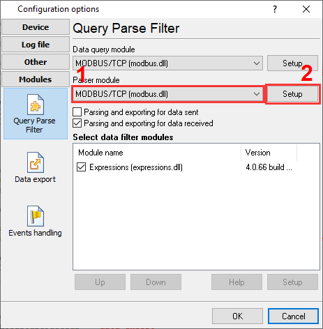 The MODBUS plugin