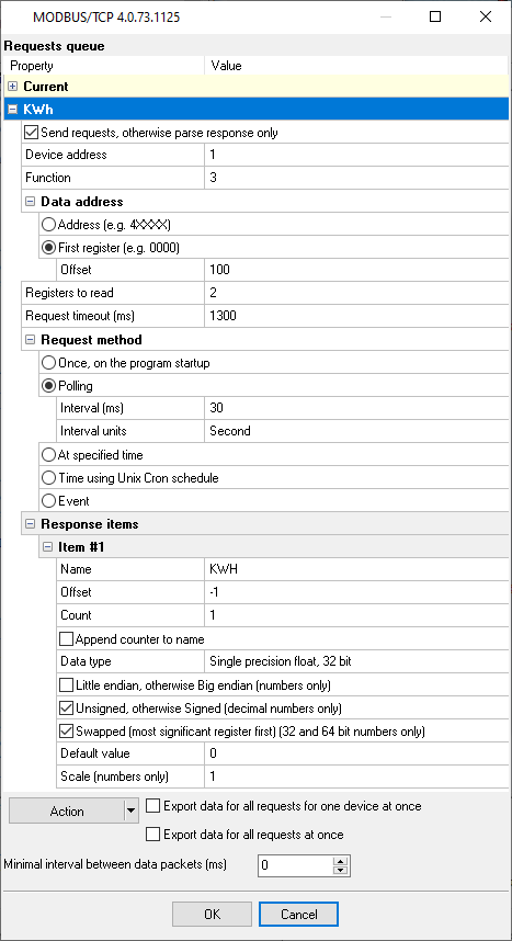 MODBUS request #2