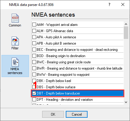 NMEA parser: Sentences