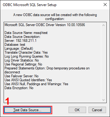 The SQL Server alias setup. The final step