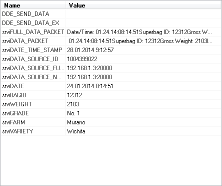 Testing parser. DDE server window.