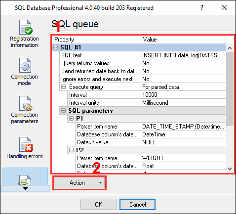 Export to MySQL. SQL Database Prof. SQL queue